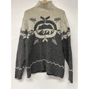 Echo Unltd Turtleneck Big Rhino Logo Sweater Medium Jumper